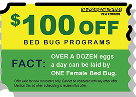 $100 off Bed Bug Programs